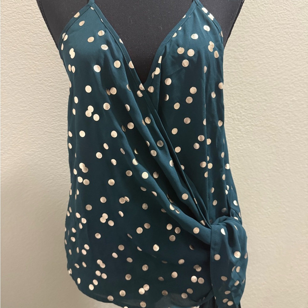 Papermoon Emerald Green and Gold Wrap Camisole